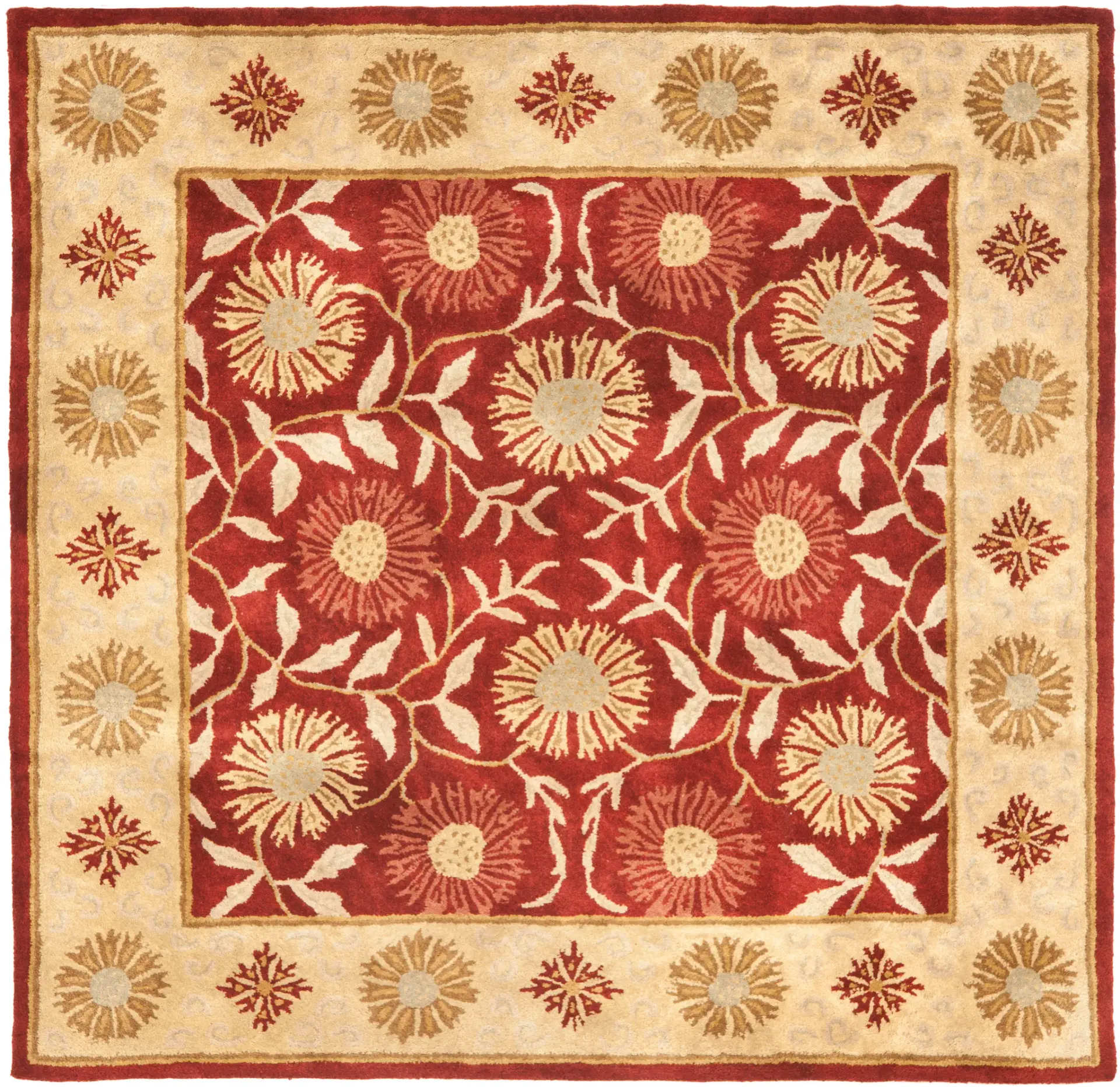 Heritage Sunburst Floral Hand-Tufted Wool Rug