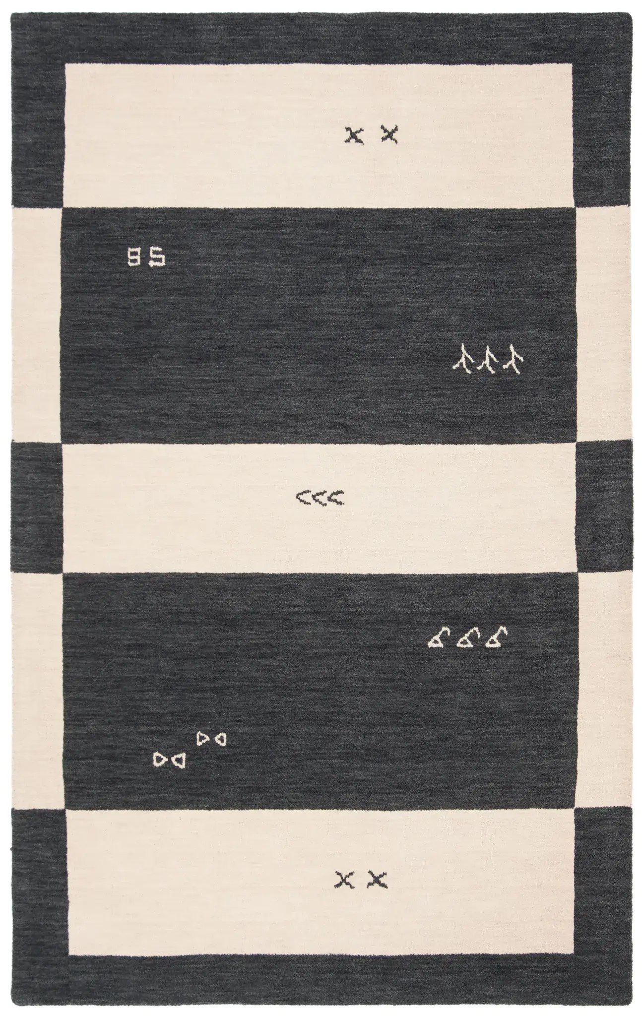 Himalaya Block Stripe Hand-Loomed Wool Rug