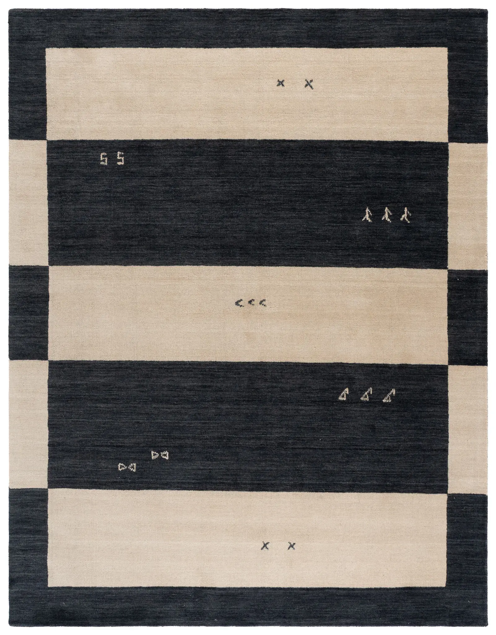 Himalaya Block Stripe Hand-Loomed Wool Rug