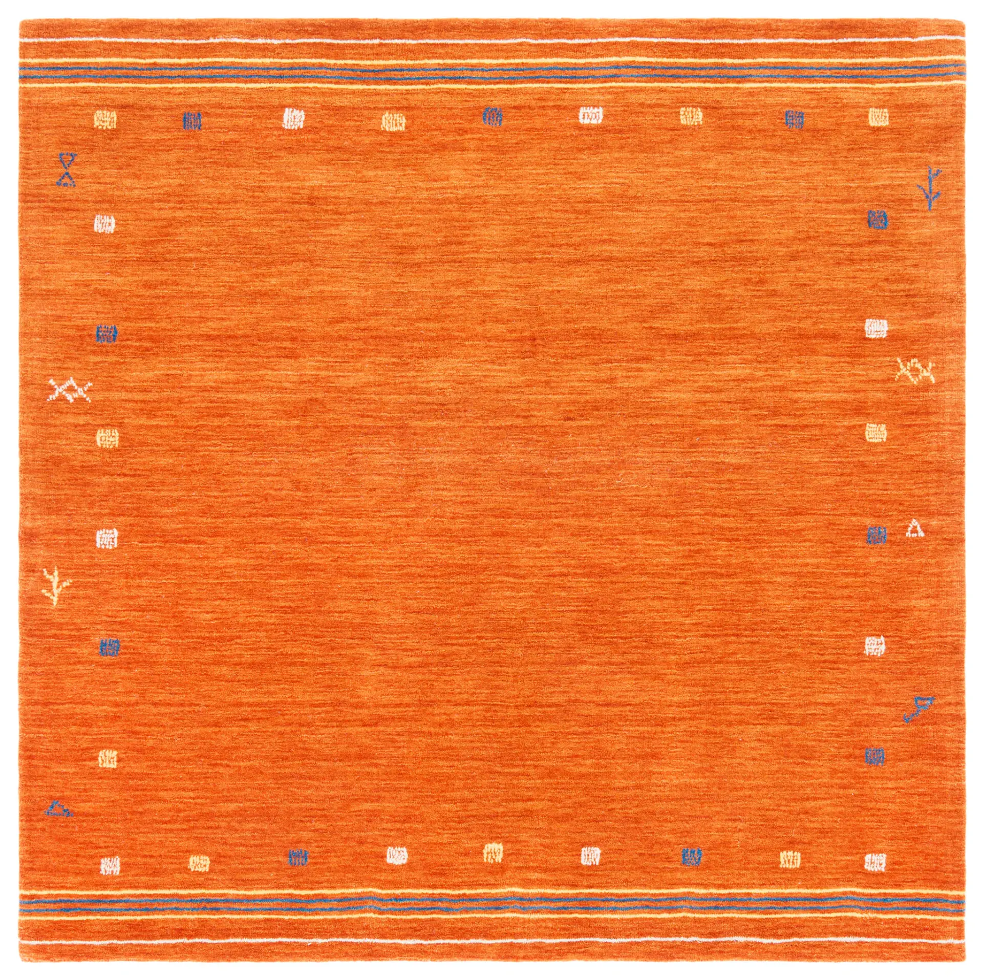 Himalaya Tribal Border Hand-Loomed Wool Rug