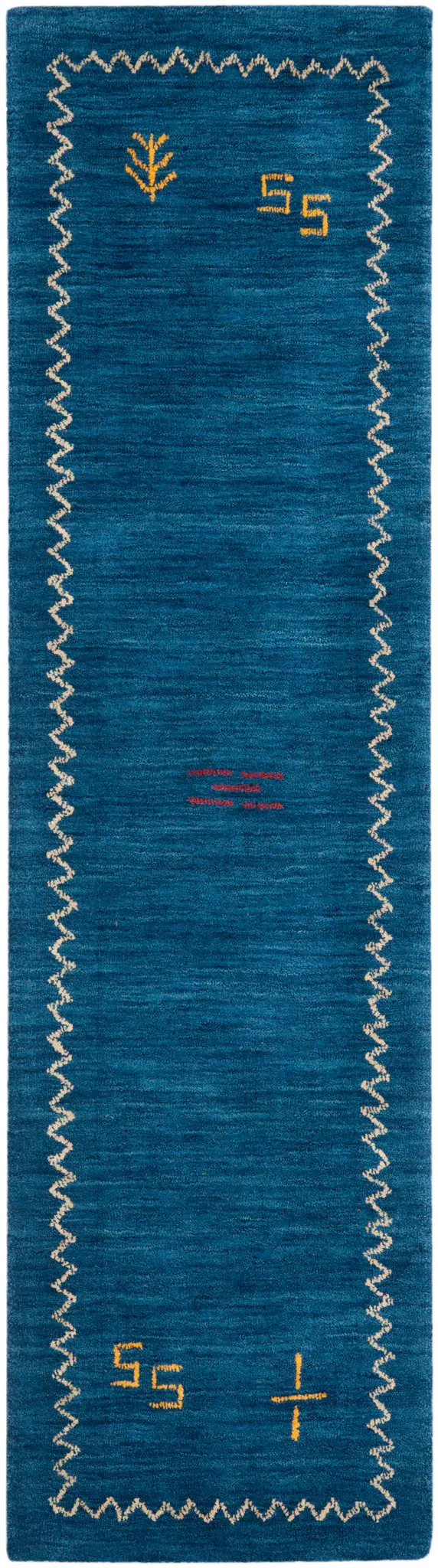 Himalaya Zig-Zag Border Hand-Loomed Wool Rug
