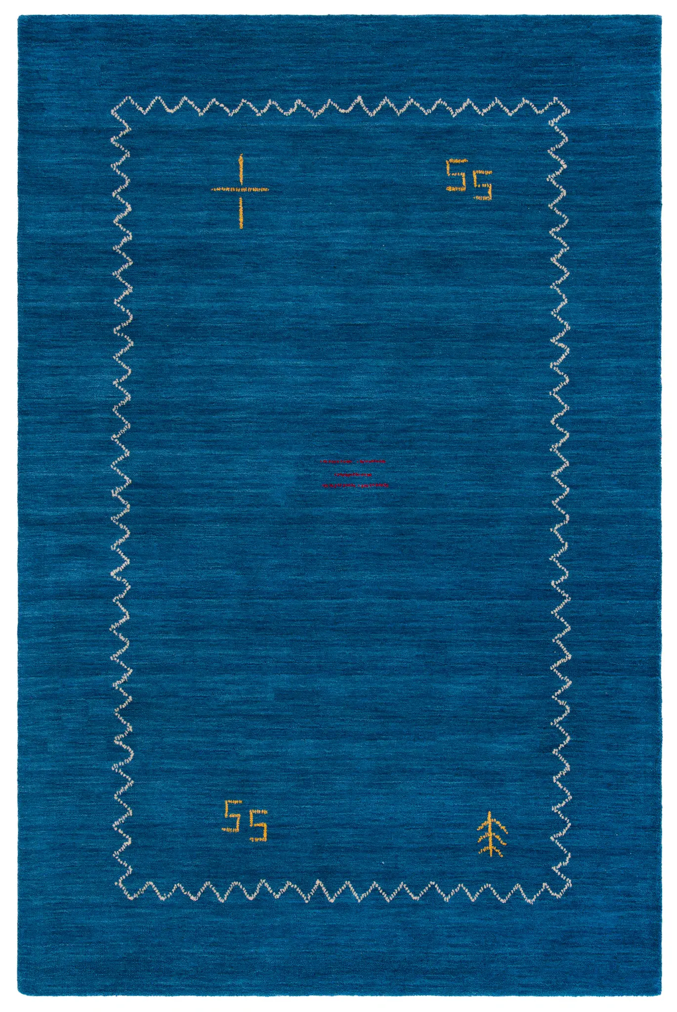 Himalaya Zig-Zag Border Hand-Loomed Wool Rug
