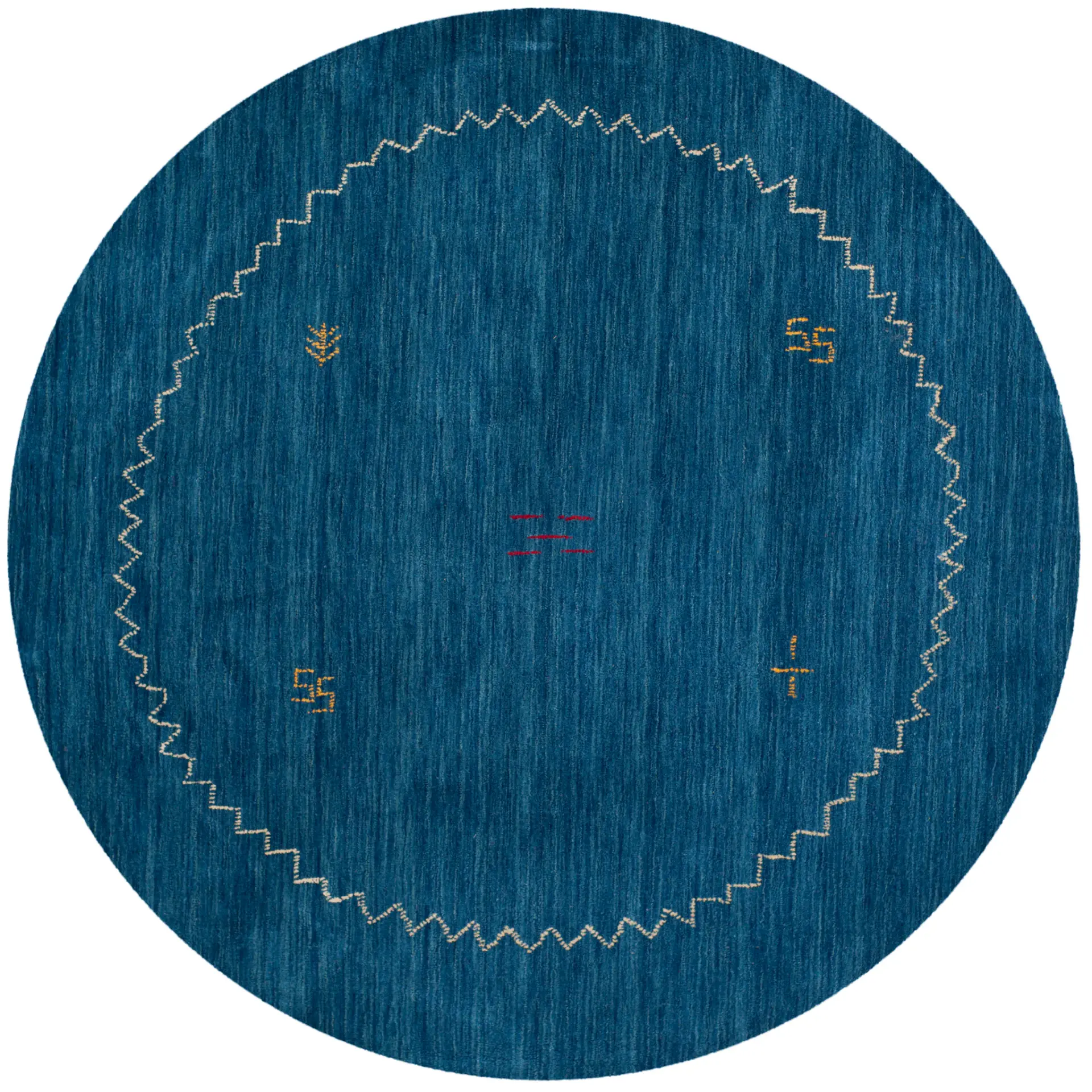 Himalaya Zig-Zag Border Hand-Loomed Wool Rug
