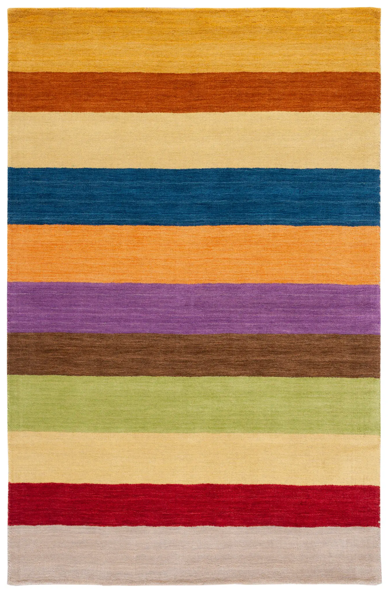 Himalaya Horizontal Stripe Hand-Loomed Wool Rug