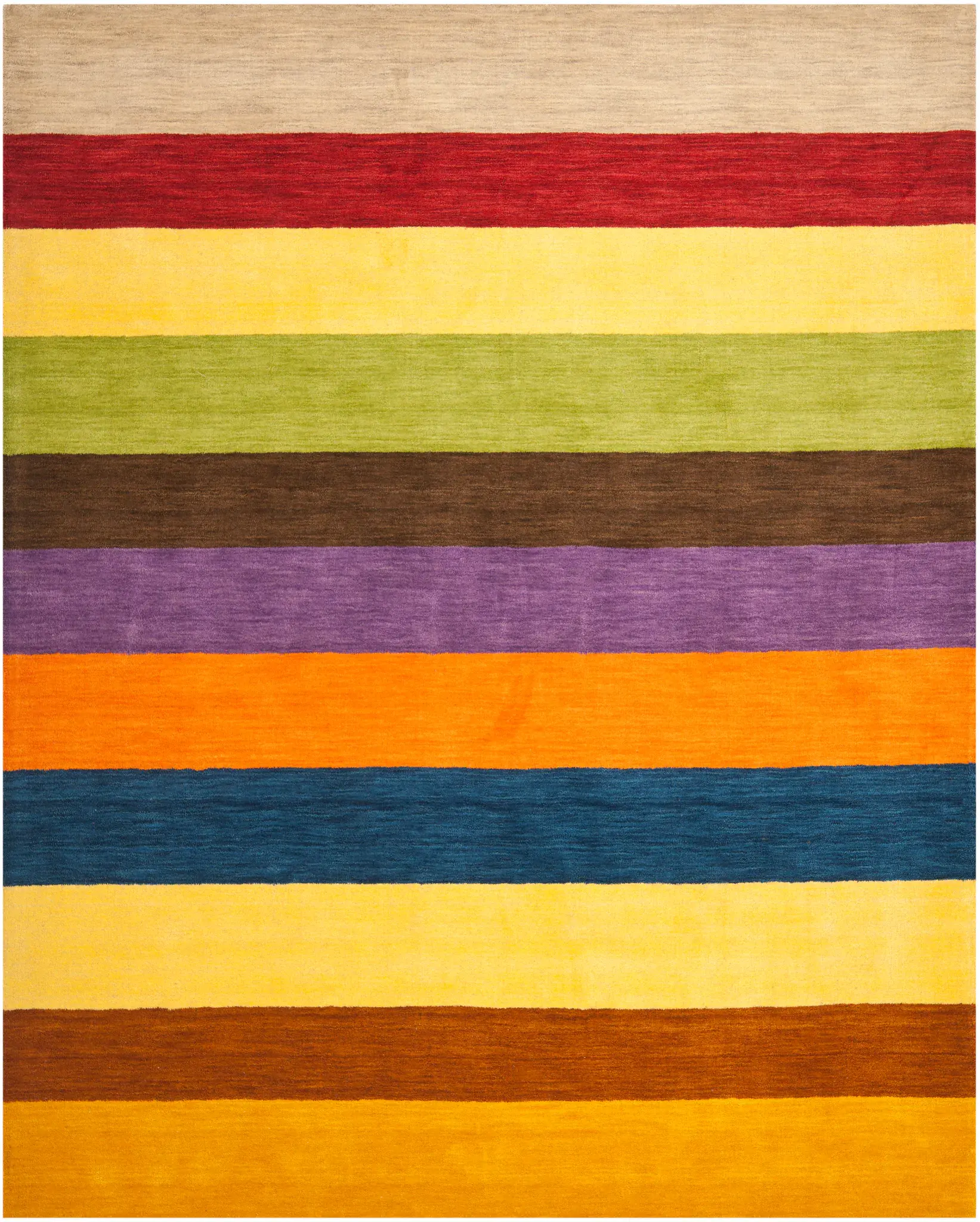 Himalaya Horizontal Stripe Hand-Loomed Wool Rug