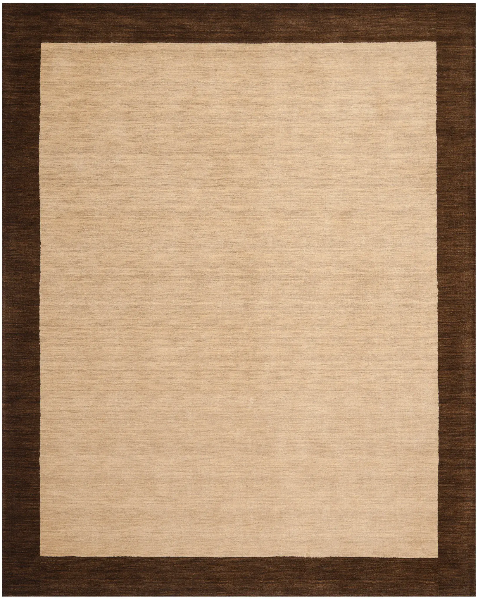 Himalaya Solid Bordered Hand-Loomed Wool Rug