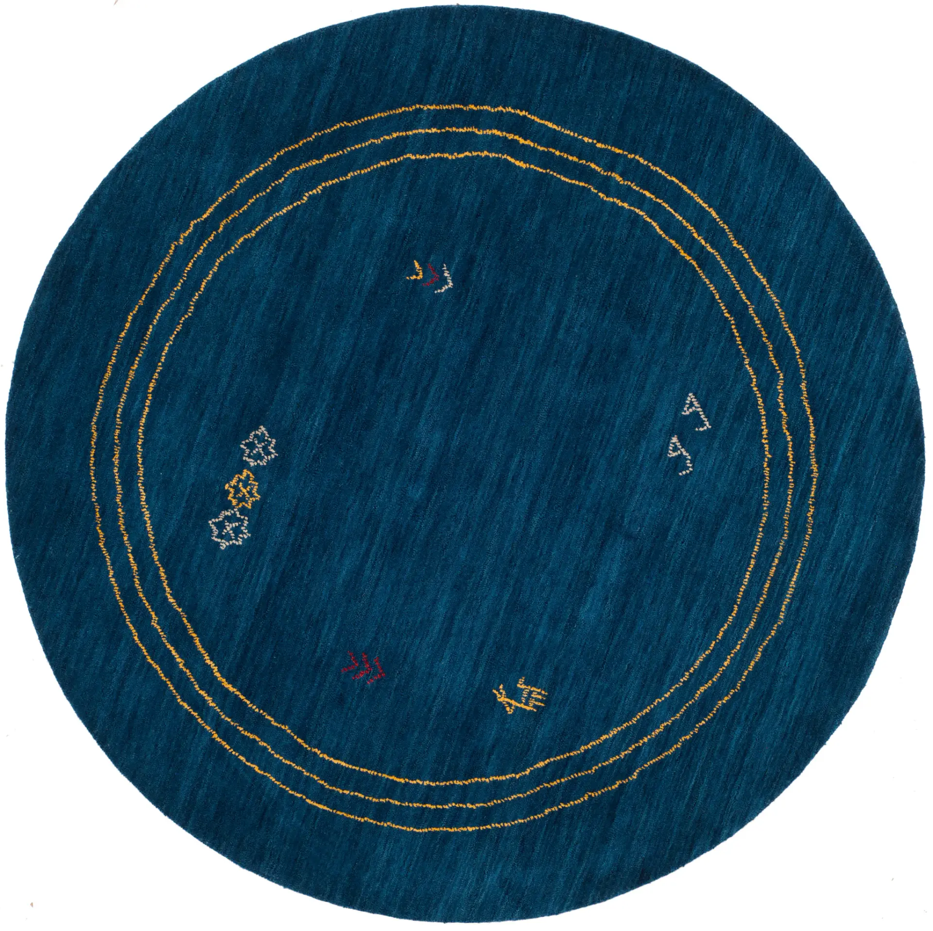 Himalaya Bordered Motif Hand-Loomed Wool Rug