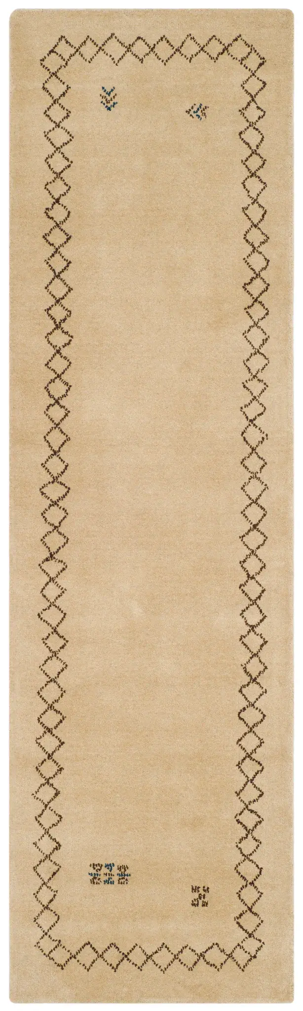 Himalaya Diamond Border Hand-Loomed Wool Rug