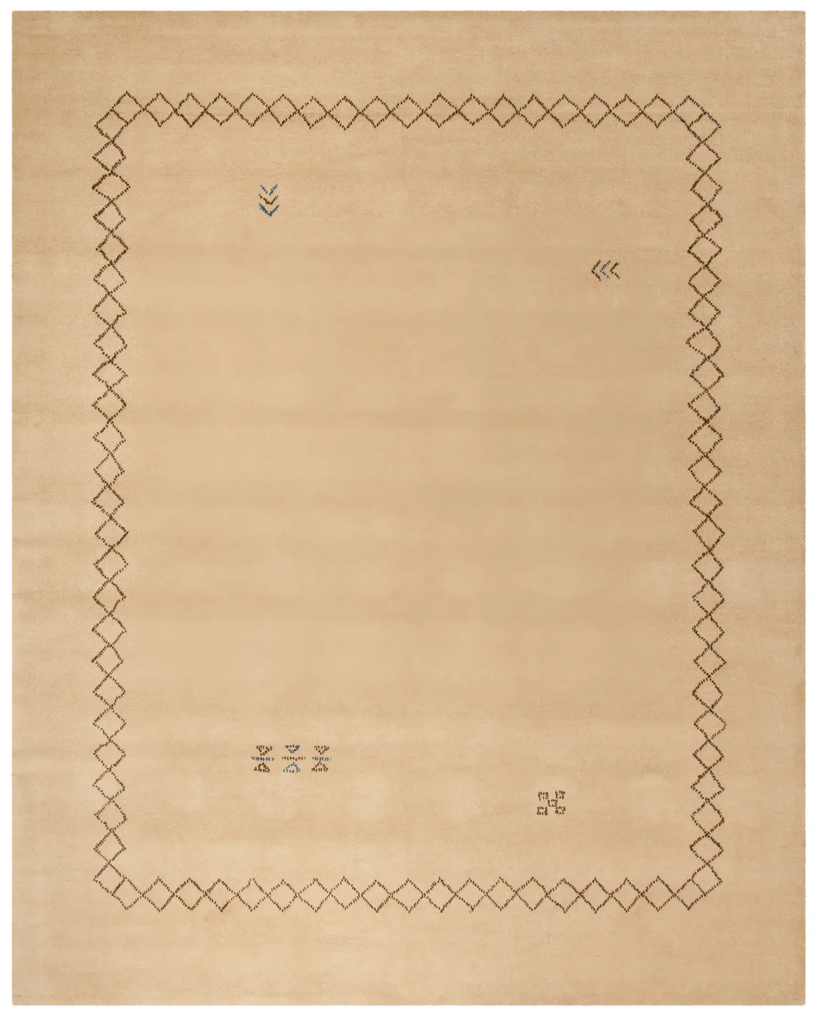 Himalaya Diamond Border Hand-Loomed Wool Rug