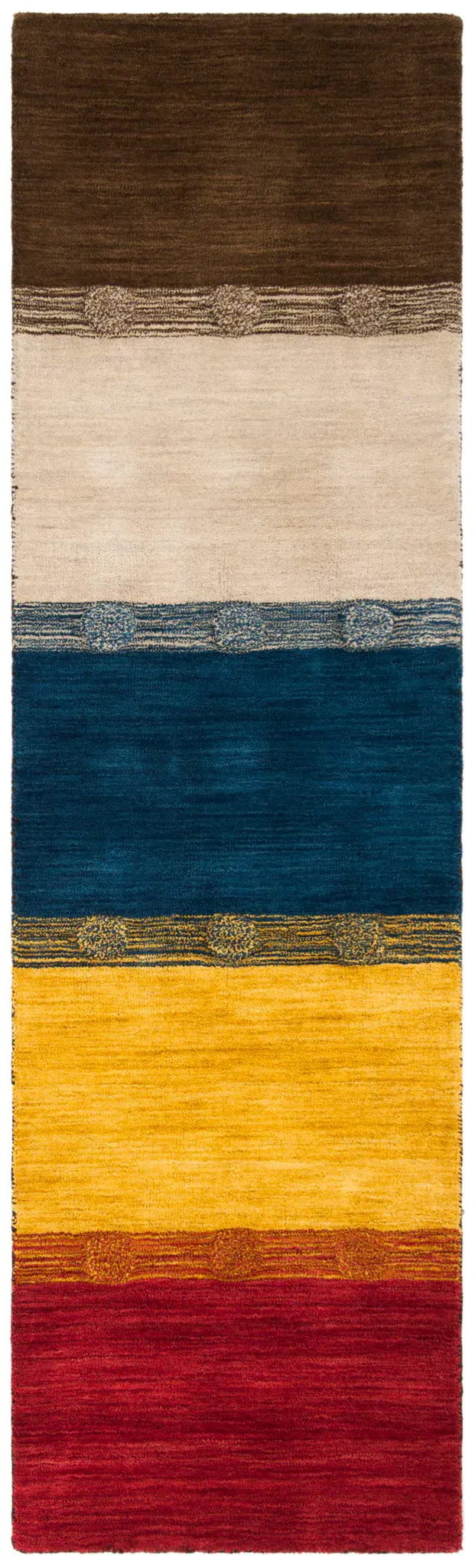 Himalaya Dotted Stripe Hand-Loomed Wool Rug
