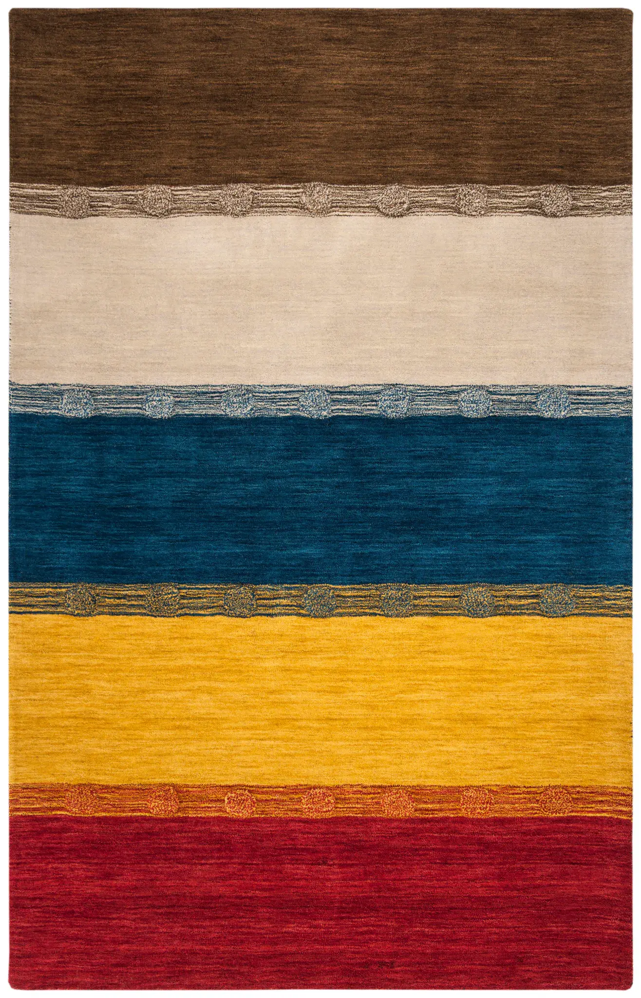 Himalaya Dotted Stripe Hand-Loomed Wool Rug