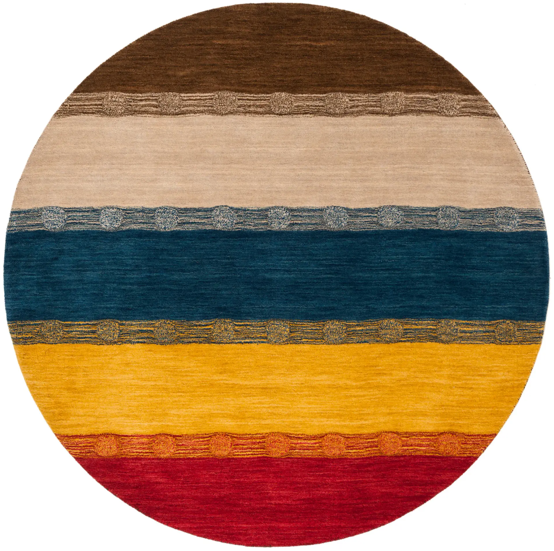 Himalaya Dotted Stripe Hand-Loomed Wool Rug