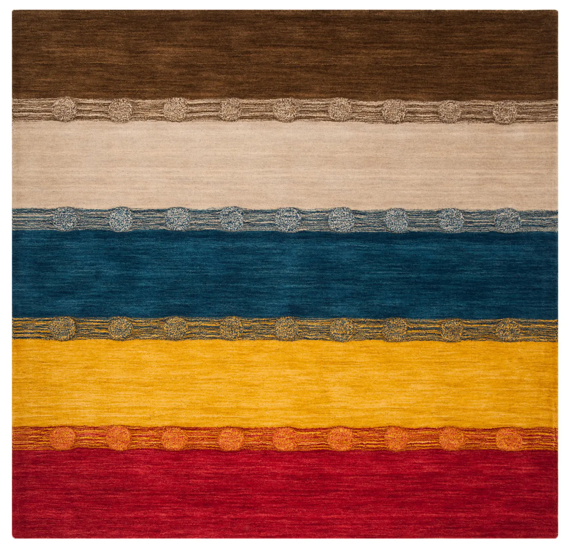Himalaya Dotted Stripe Hand-Loomed Wool Rug