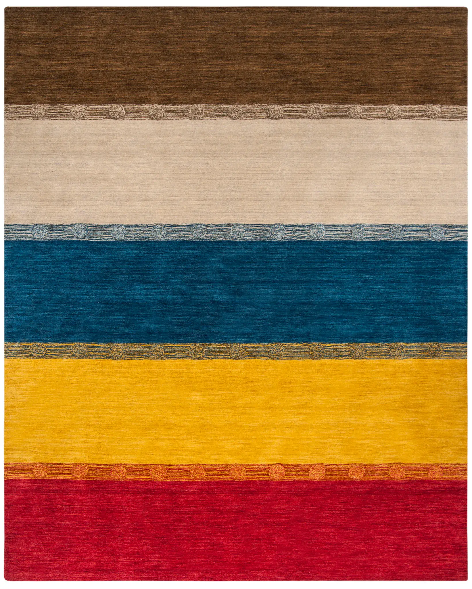 Himalaya Dotted Stripe Hand-Loomed Wool Rug