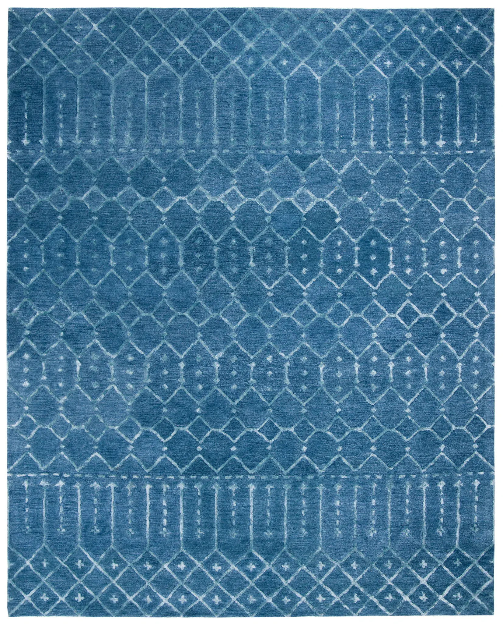 Himalaya Banded Diamond Hand-Tufted Wool Rug