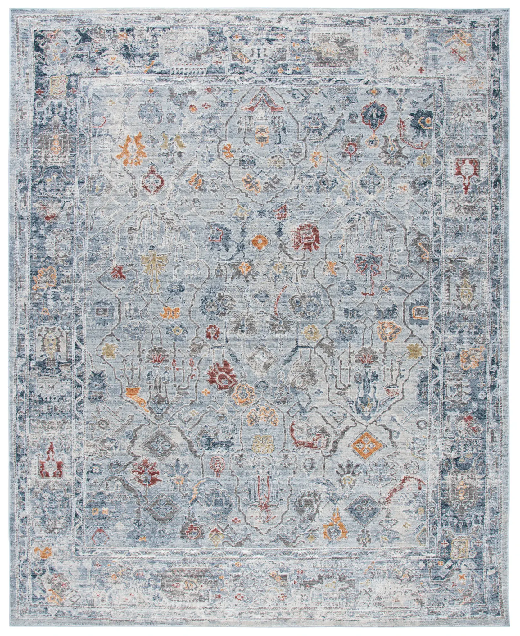 History Distressed Floral Rug