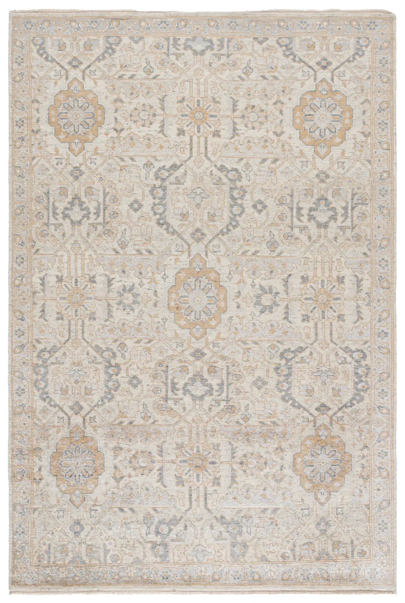 Haj Jalili Tile Floral Hand-Knotted Rug
