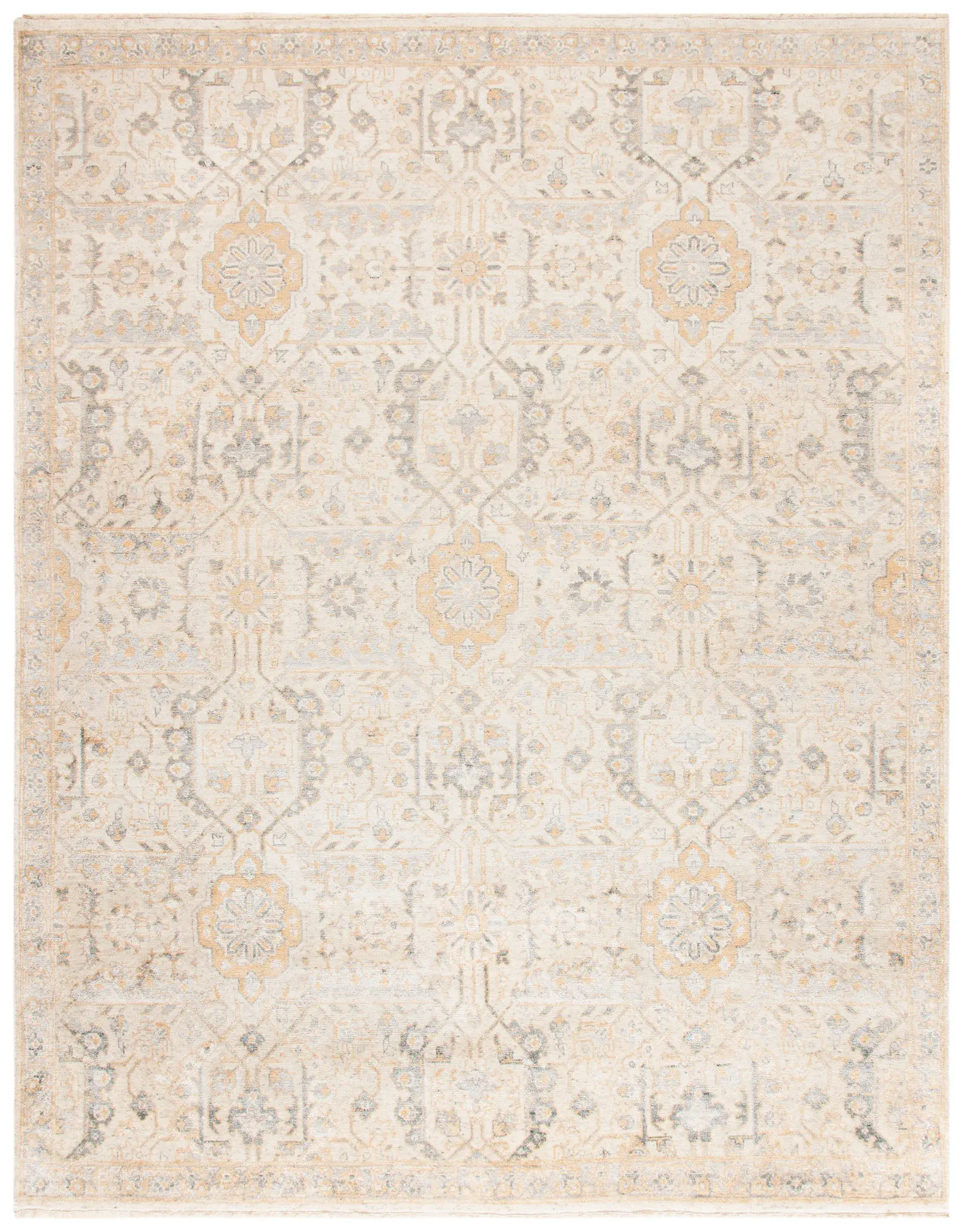Haj Jalili Tile Floral Hand-Knotted Rug