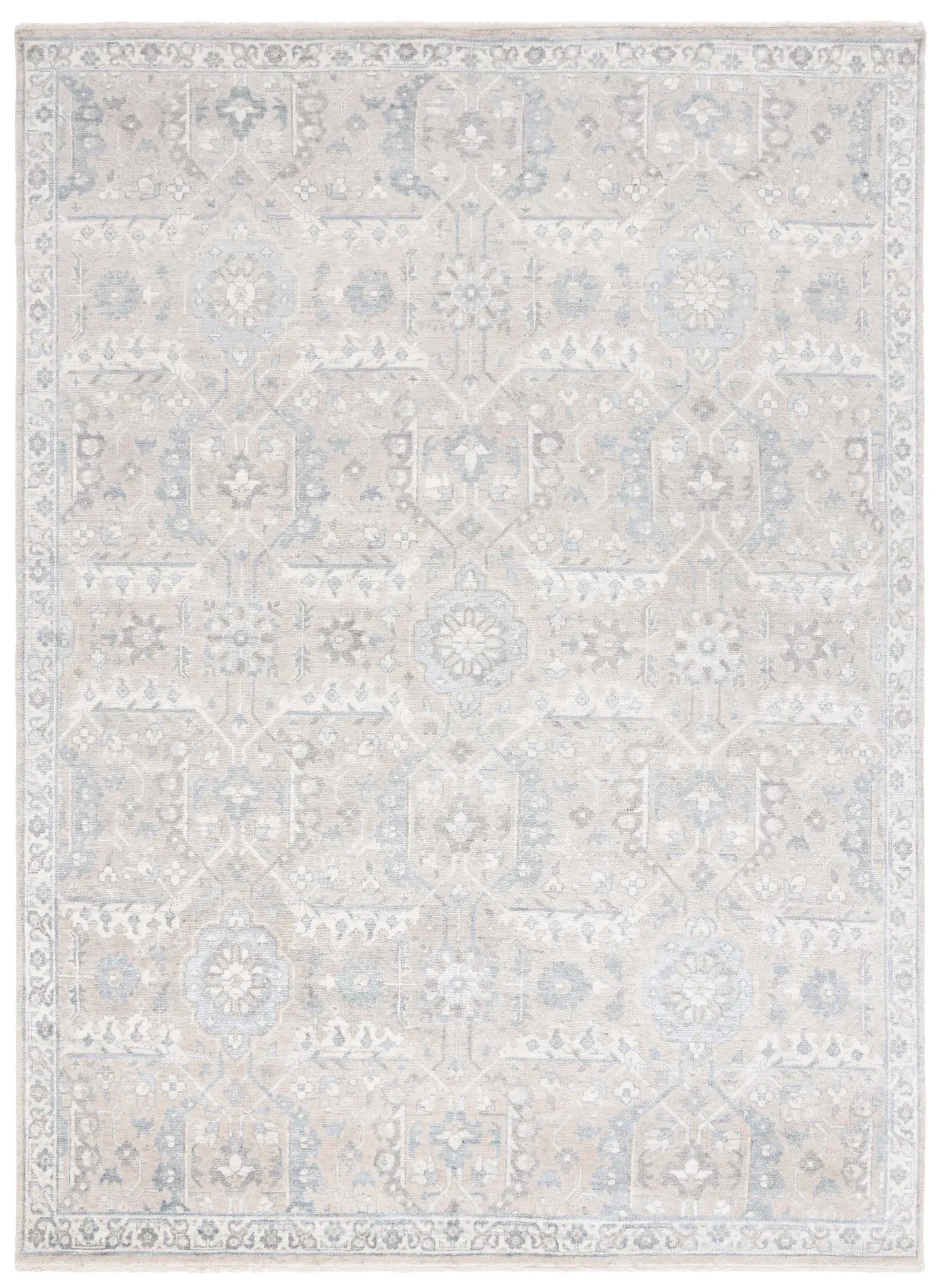 Haj Jalili Tile Floral Hand-Knotted Rug