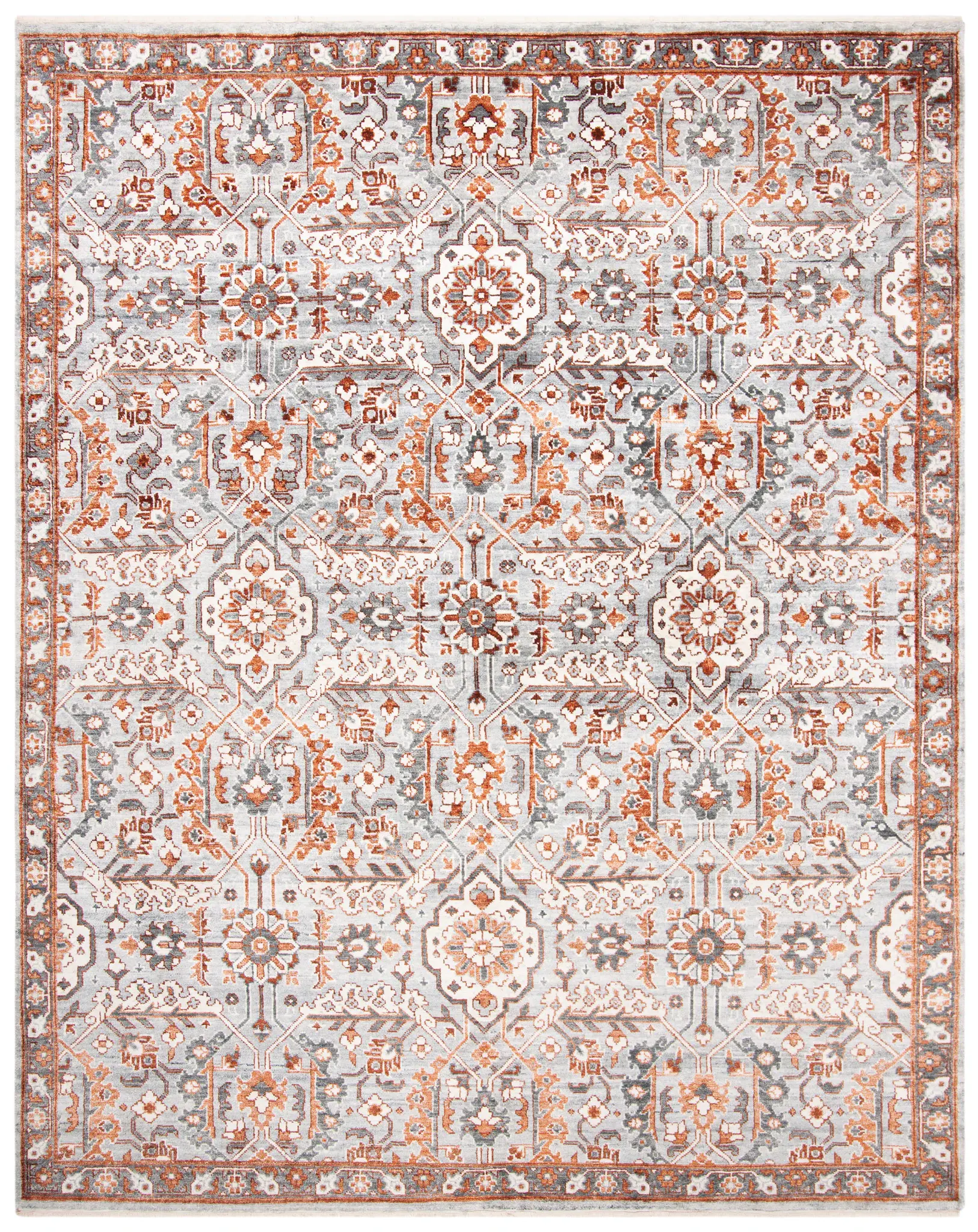 Haj Jalili Faded Floral Hand-Knotted Rug