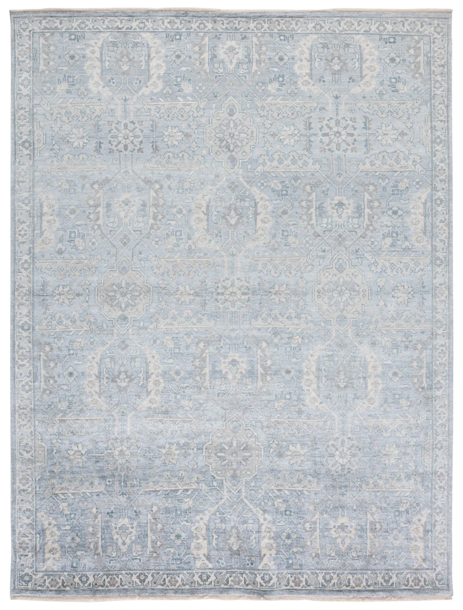 Haj Jalili Faded Floral Hand-Knotted Rug