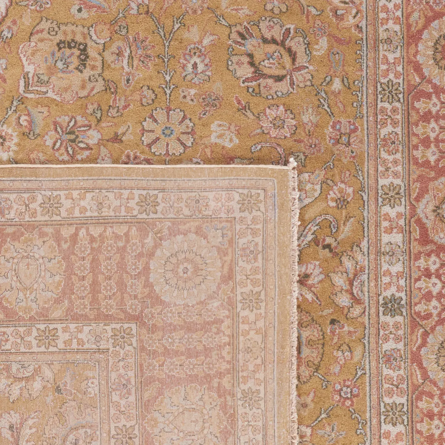 Haj Jalili Floral Vase Hand-Knotted Wool Rug