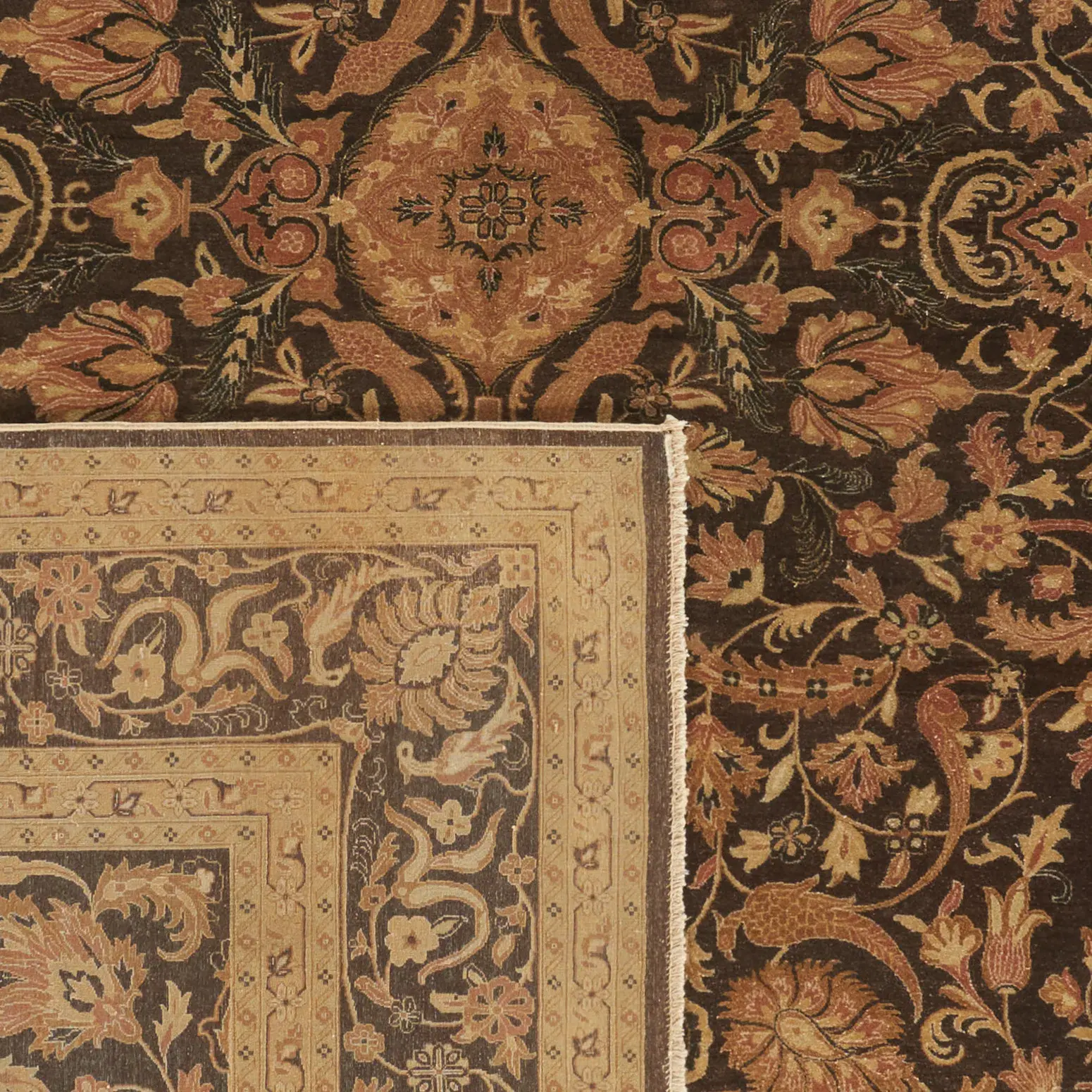 Haj Jalili Floral Vine Hand-Knotted Wool Rug