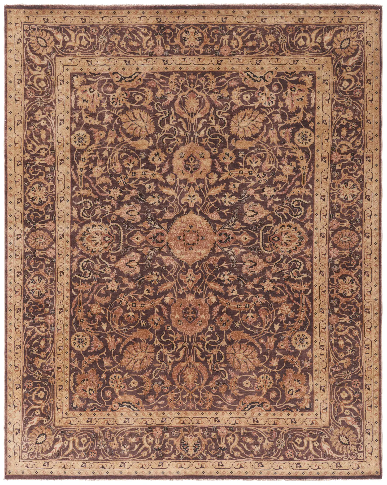Haj Jalili Floral Vine Hand-Knotted Wool Rug