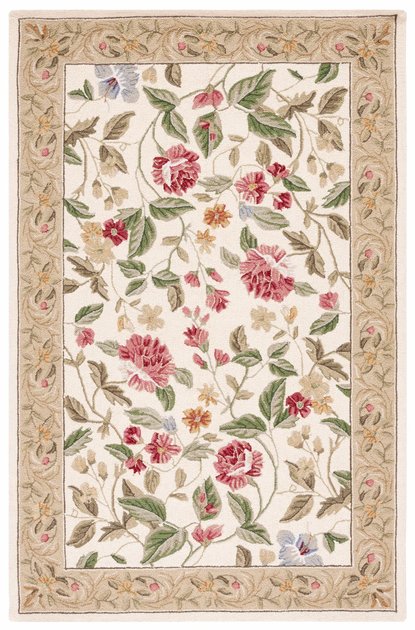 Chelsea Botanical Floral Hand-Hooked Wool Rug