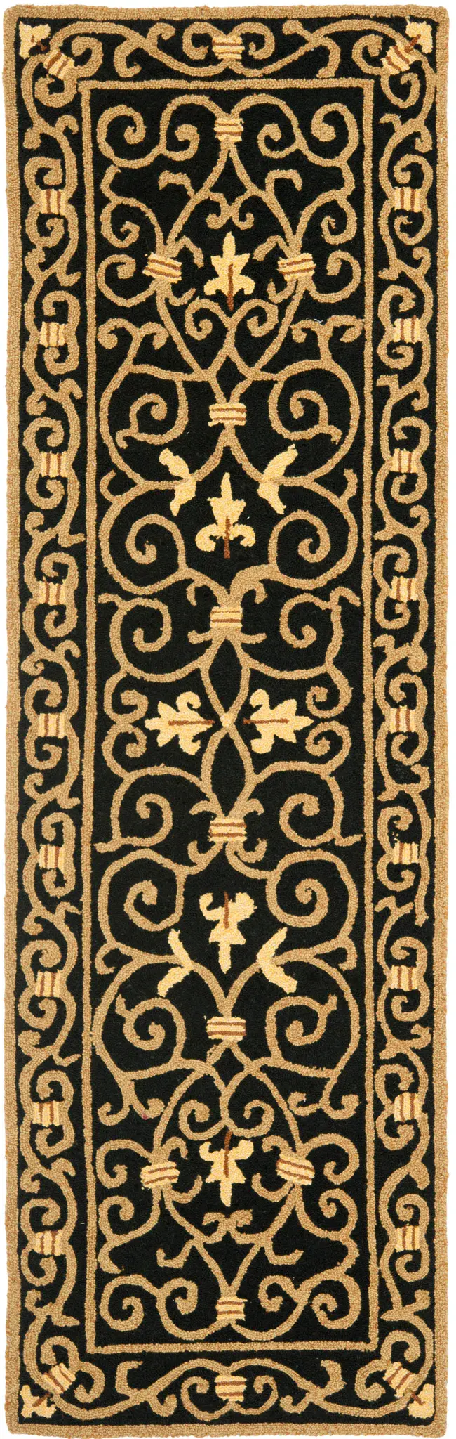 Chelsea Scrollwork Hand-Hooked Wool Rug