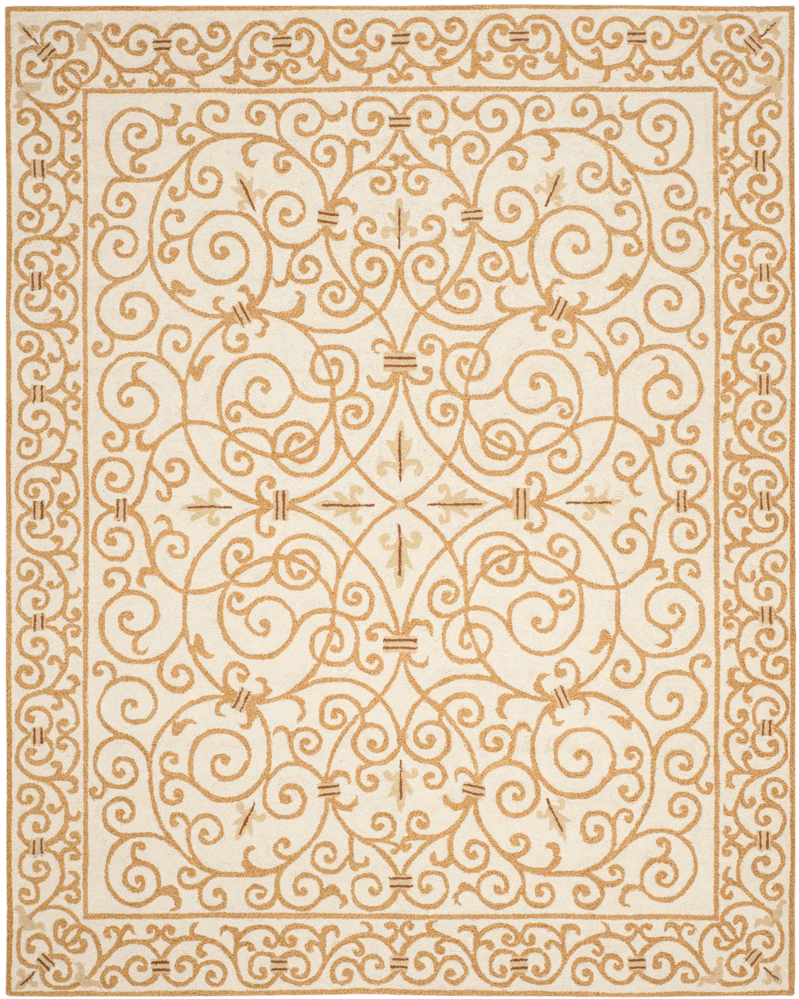 Chelsea Scrollwork Hand-Hooked Wool Rug
