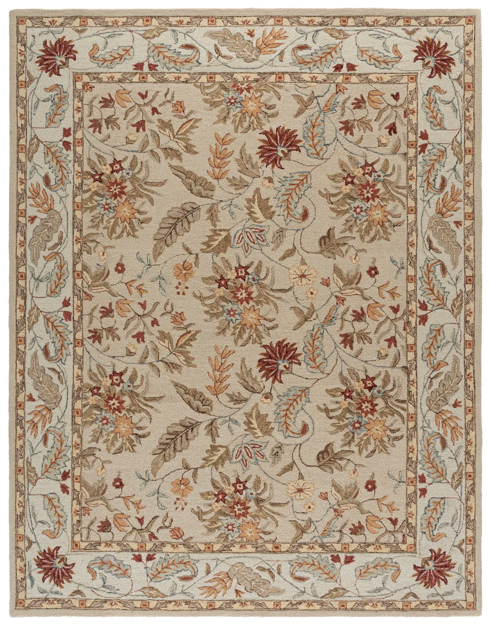 Chelsea Floral Paisley Hand-Hooked Wool Rug
