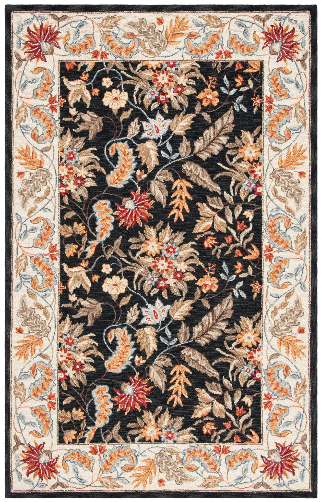 Chelsea Floral Paisley Hand-Hooked Wool Rug