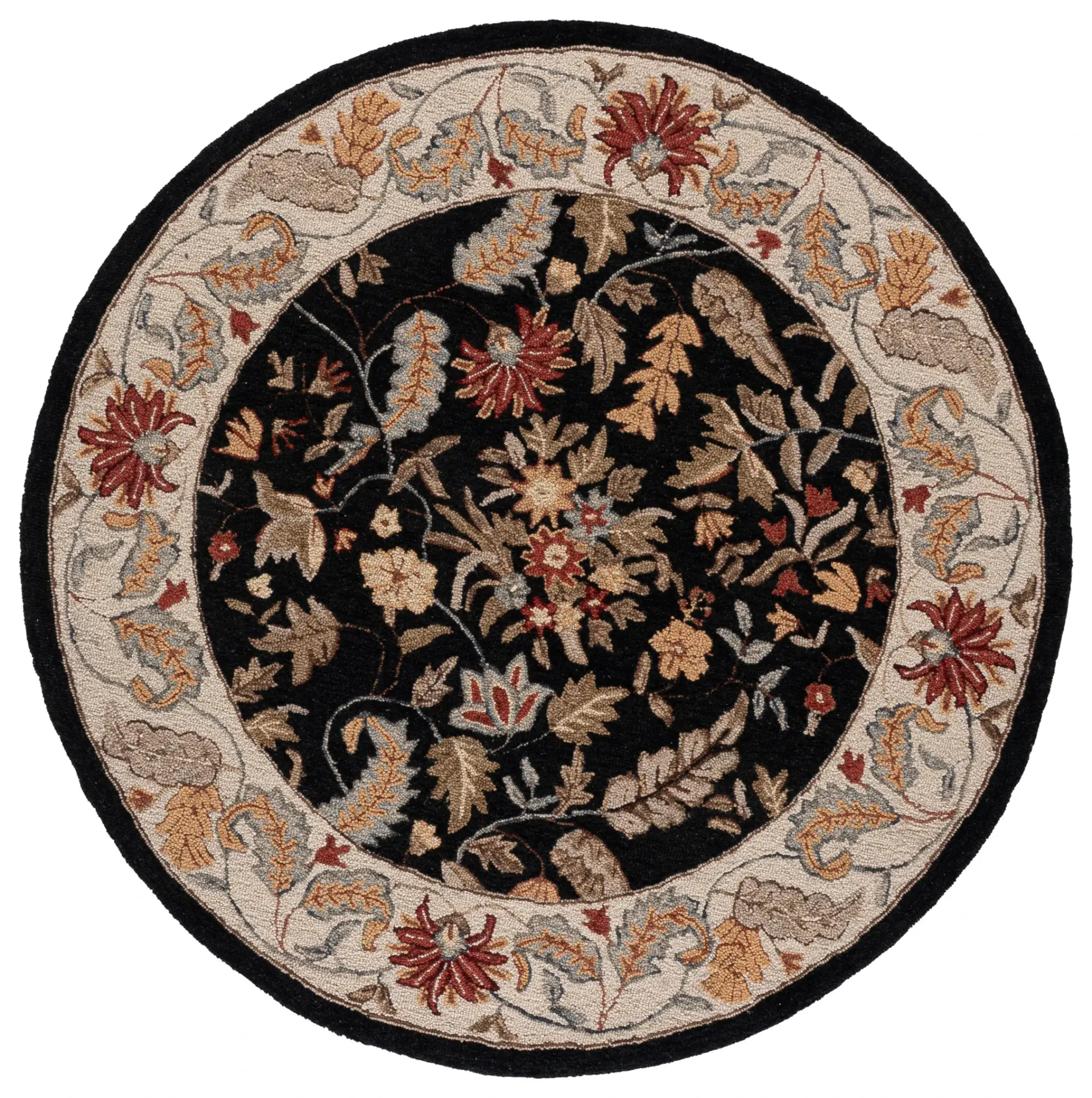 Chelsea Floral Paisley Hand-Hooked Wool Rug