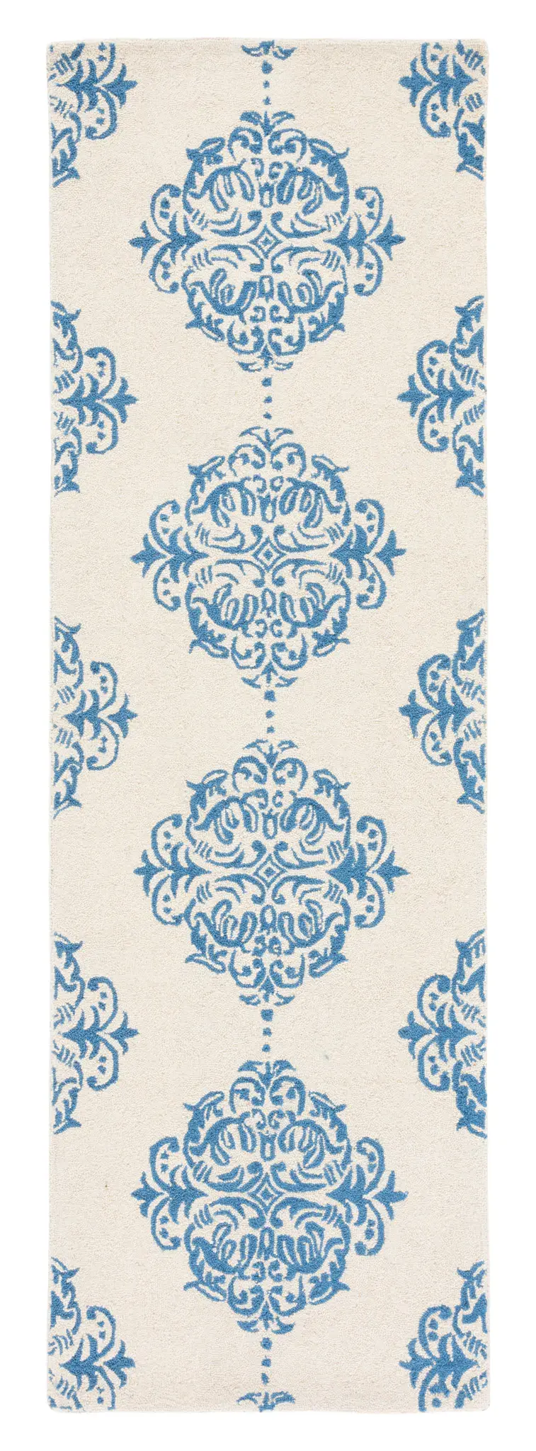 Chelsea Damask Medallion Hand-Hooked Wool Rug