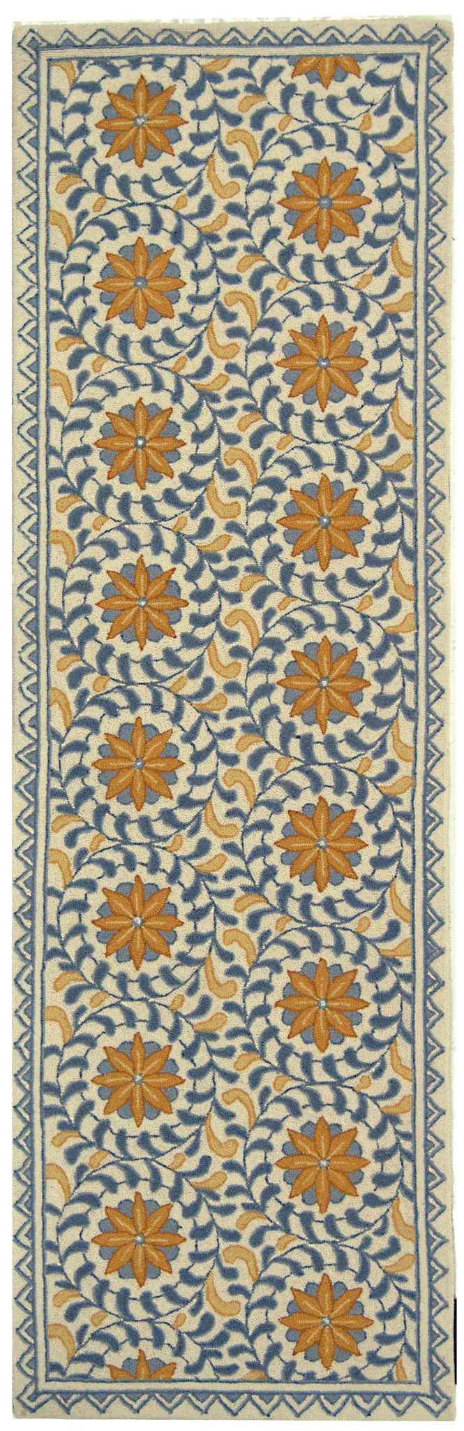 Chelsea Floral Wreath Hand-Hooked Wool Rug
