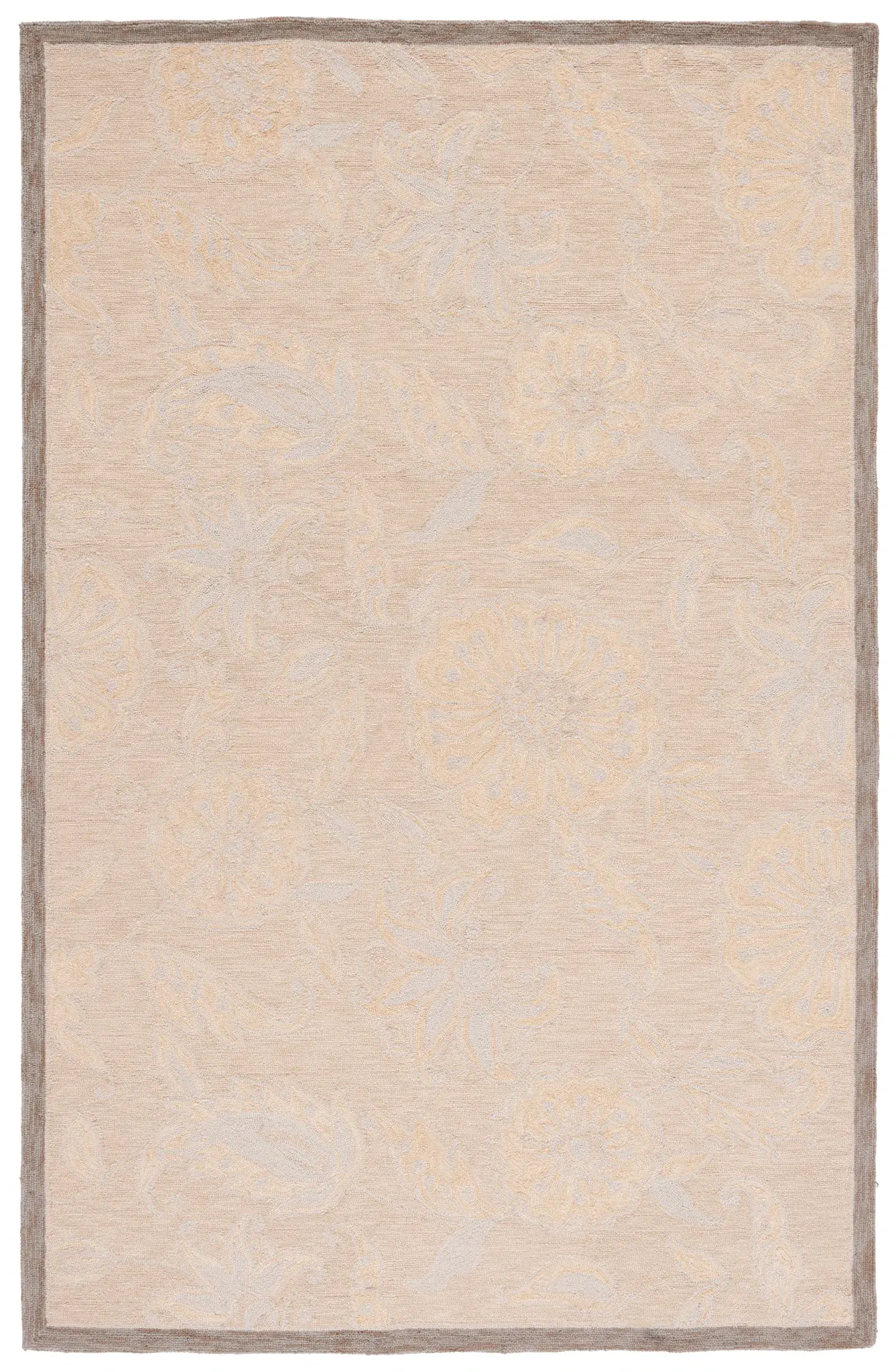 Chelsea Floral Scroll Hand-Hooked Wool Rug