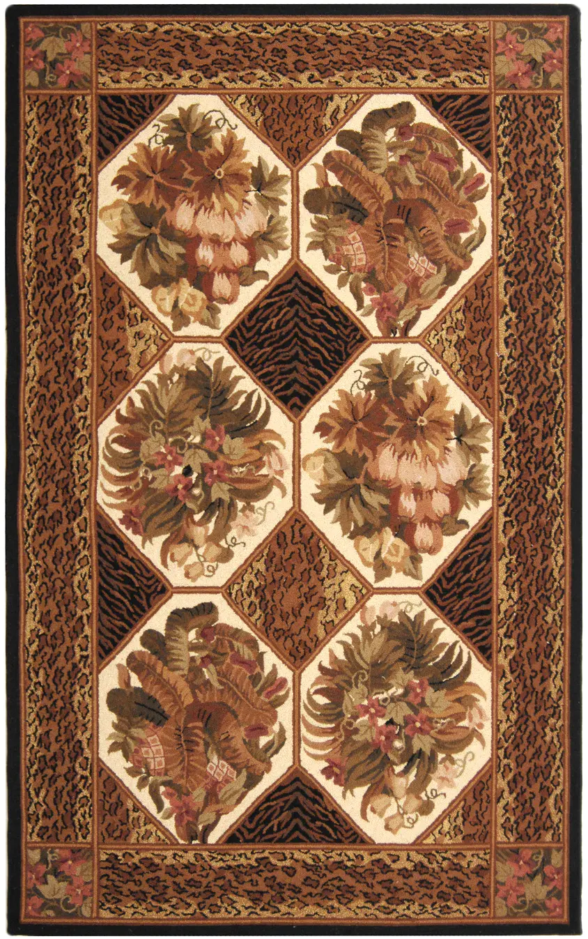 Chelsea Diamond Patchwork Hand-Hooked Wool Rug