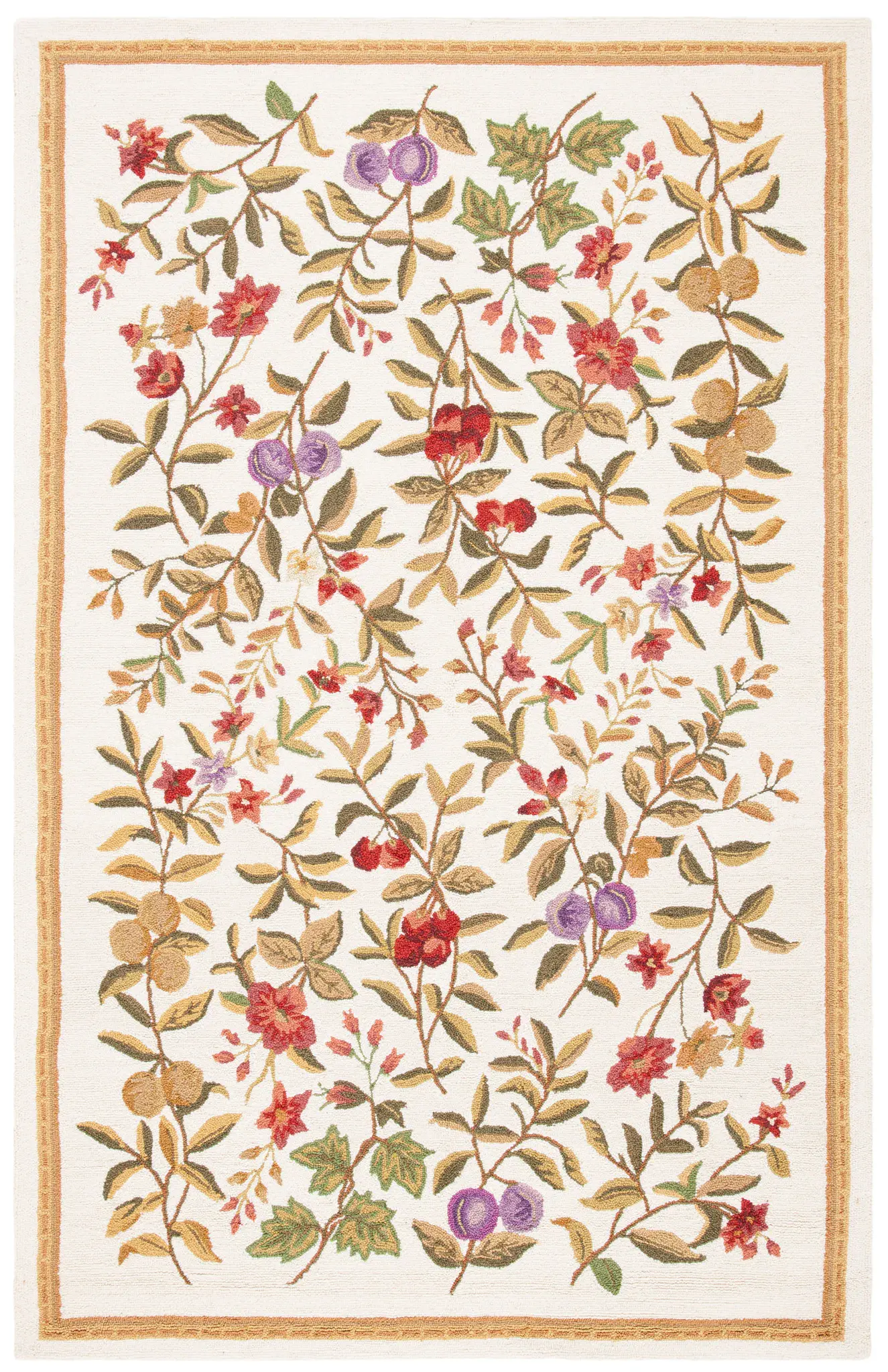 Chelsea Fruit And Floral Hand-Hooked Wool Rug