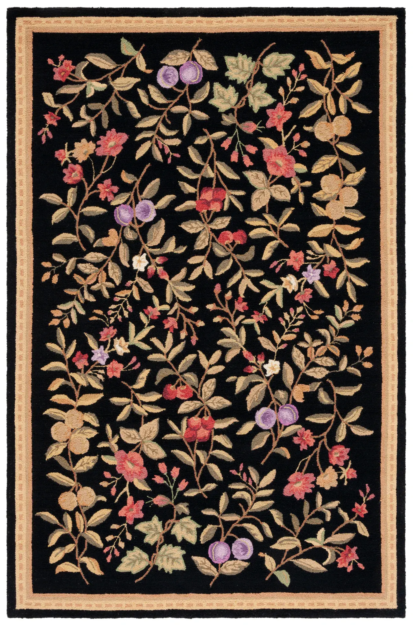 Chelsea Fruit And Floral Hand-Hooked Wool Rug