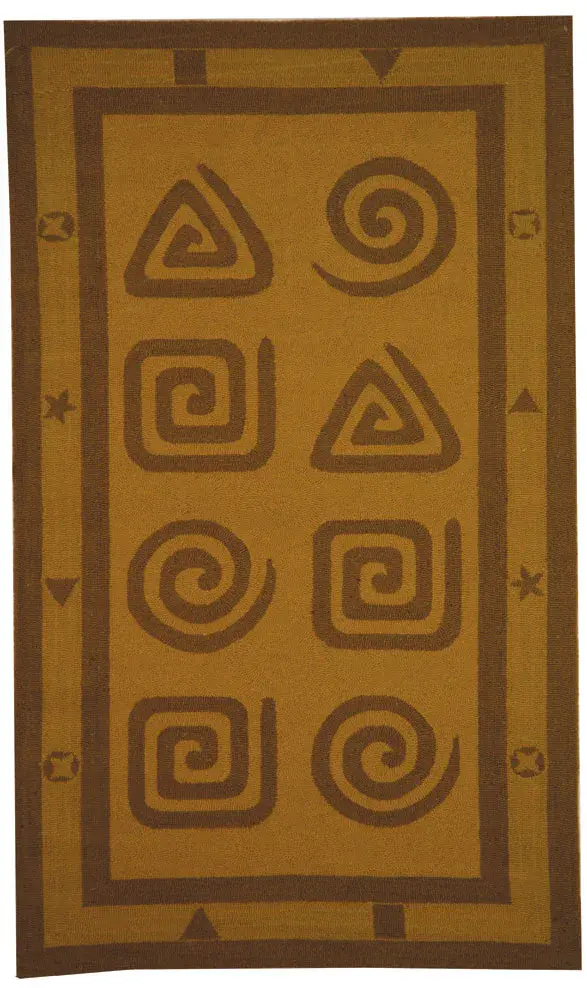 Chelsea Spiral Grid Hand-Hooked Wool Rug