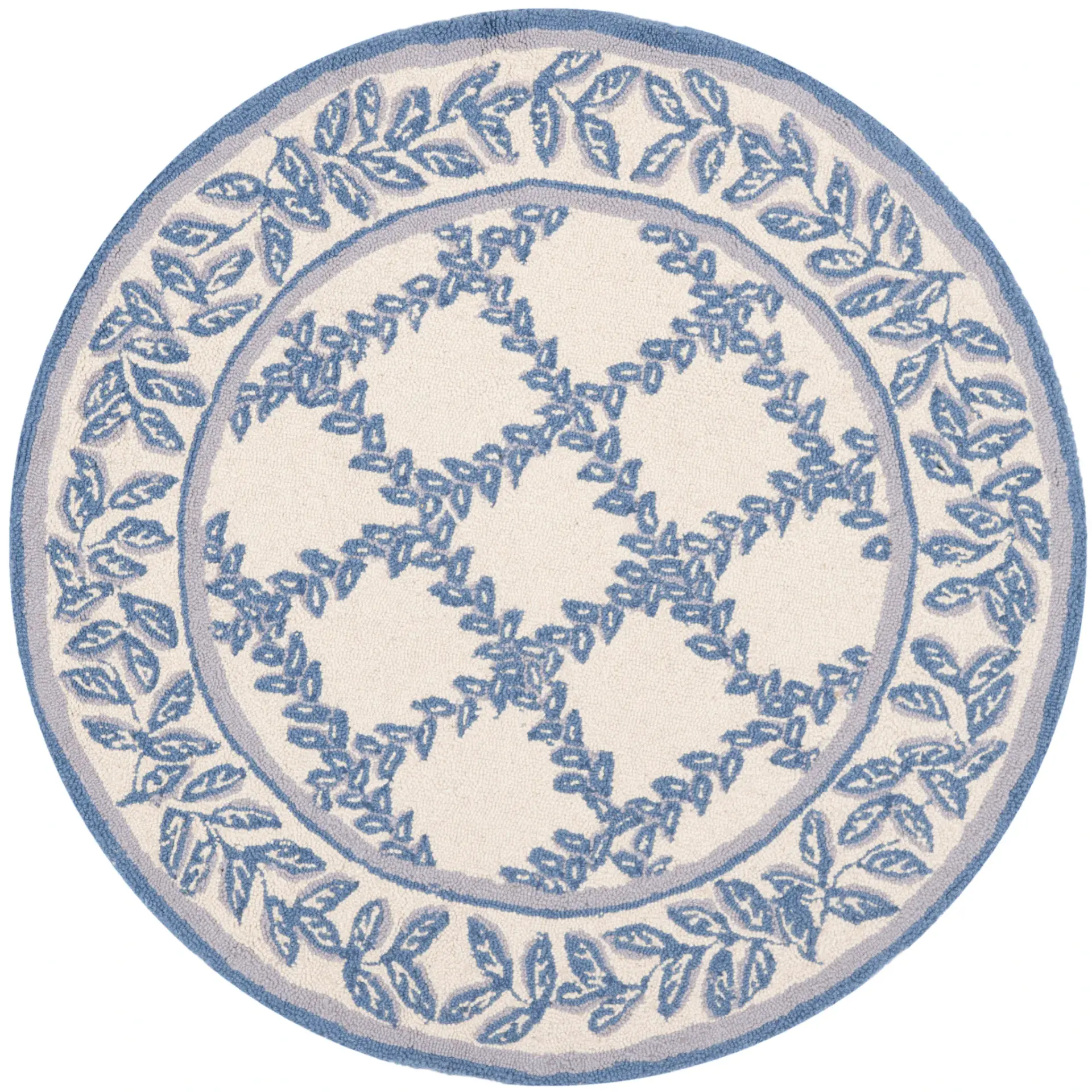 Chelsea Leaf Trellis Hand-Hooked Wool Rug