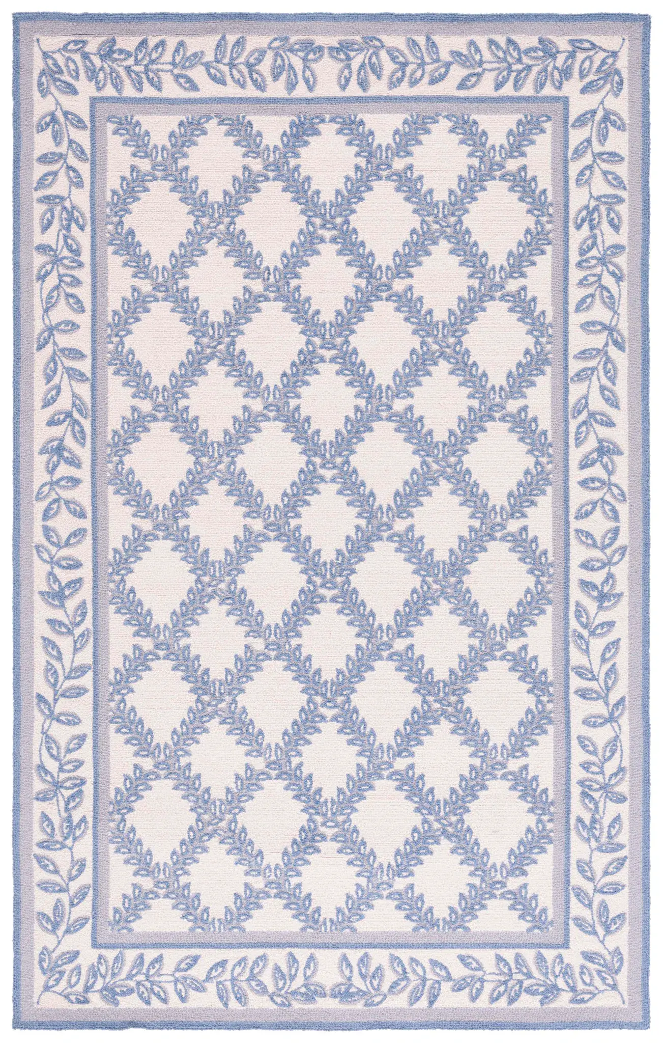 Chelsea Leaf Trellis Hand-Hooked Wool Rug