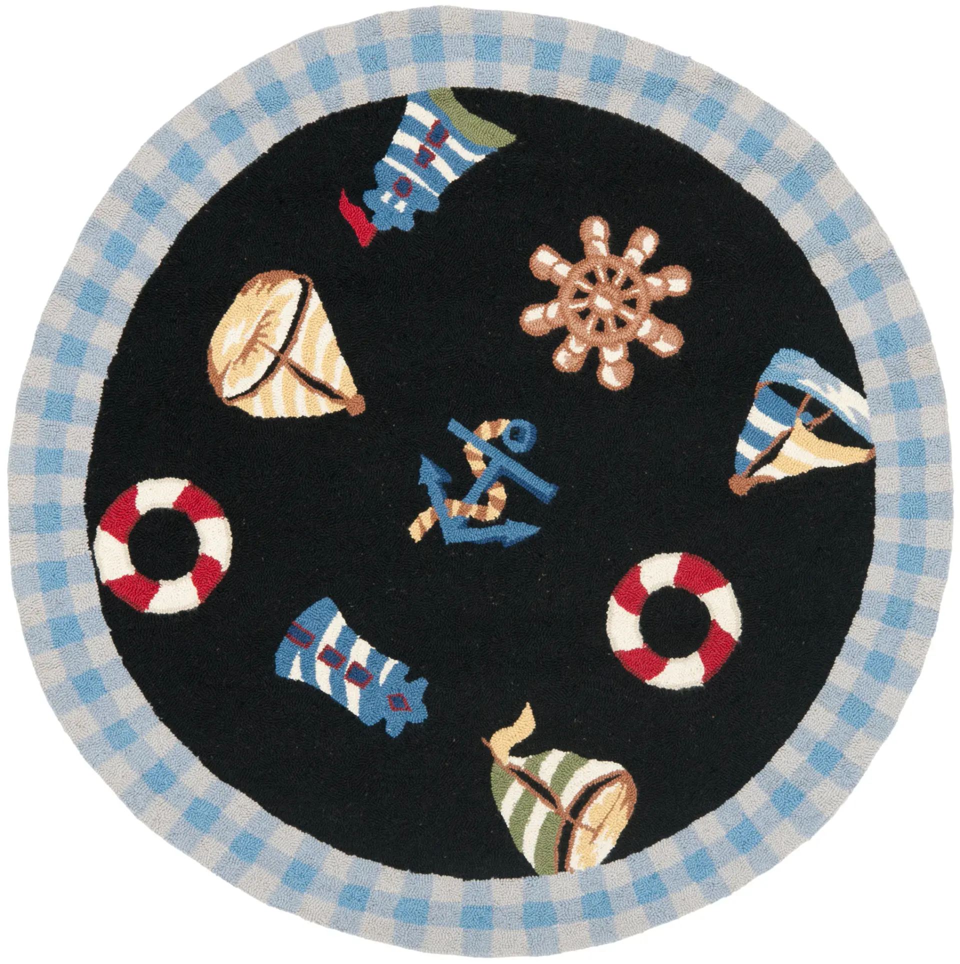 Chelsea Coastal Nautical Hand-Hooked Wool Rug