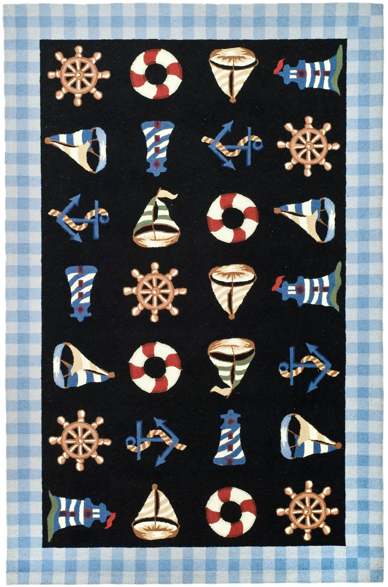 Chelsea Coastal Nautical Hand-Hooked Wool Rug