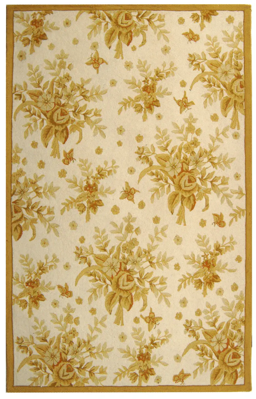 Chelsea Floral Bouquet Hand-Hooked Wool Rug