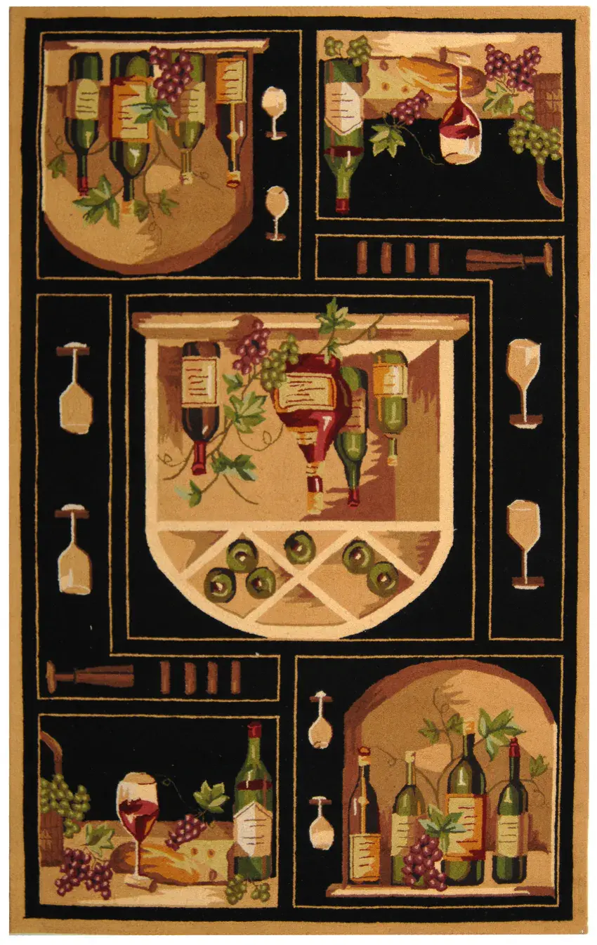 Chelsea Wine Cellar Hand-Hooked Wool Rug