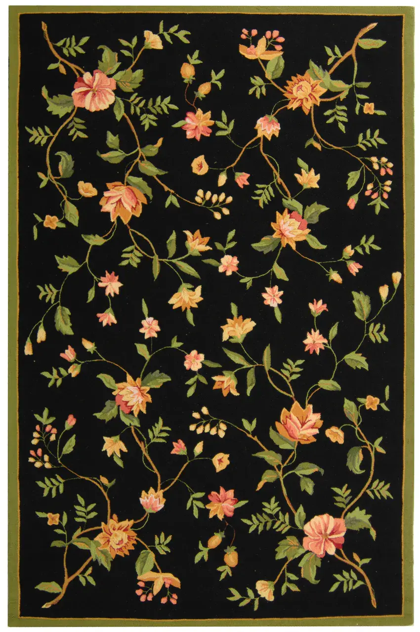 Chelsea Botanical Vine Hand-Hooked Wool Rug