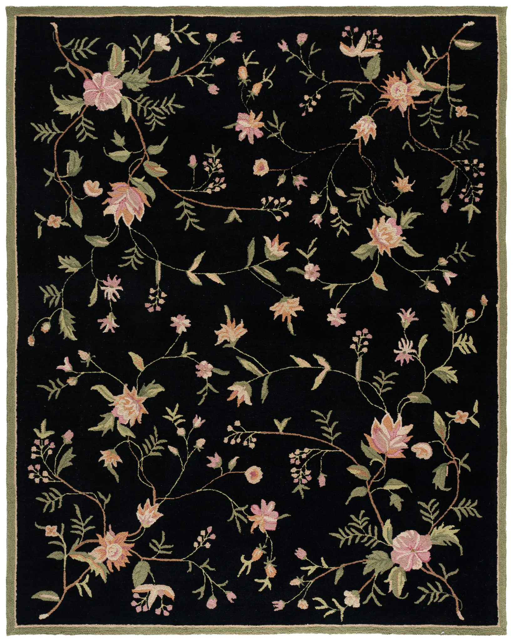 Chelsea Botanical Vine Hand-Hooked Wool Rug