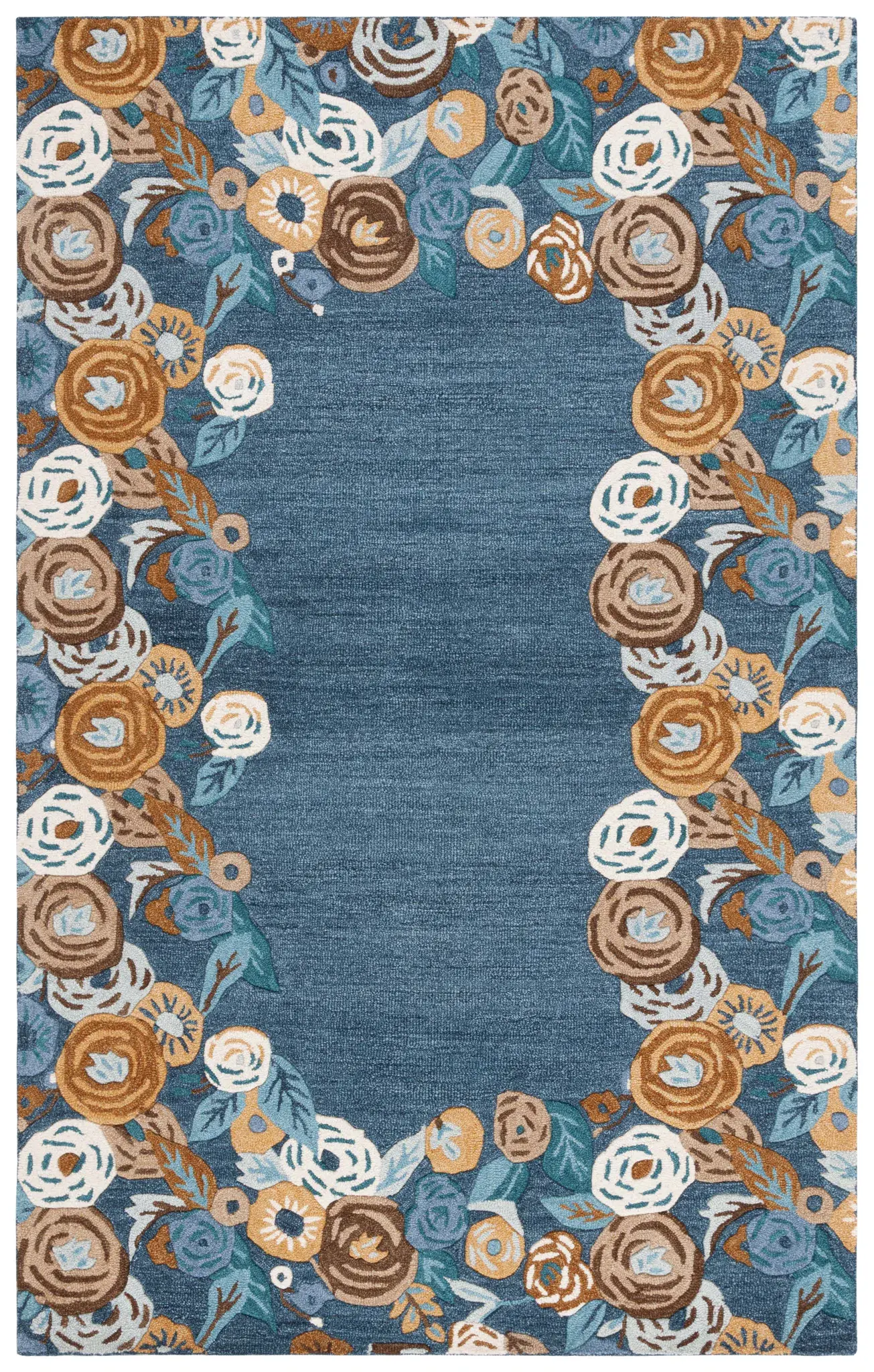 Chelsea Floral Border Wool Rug